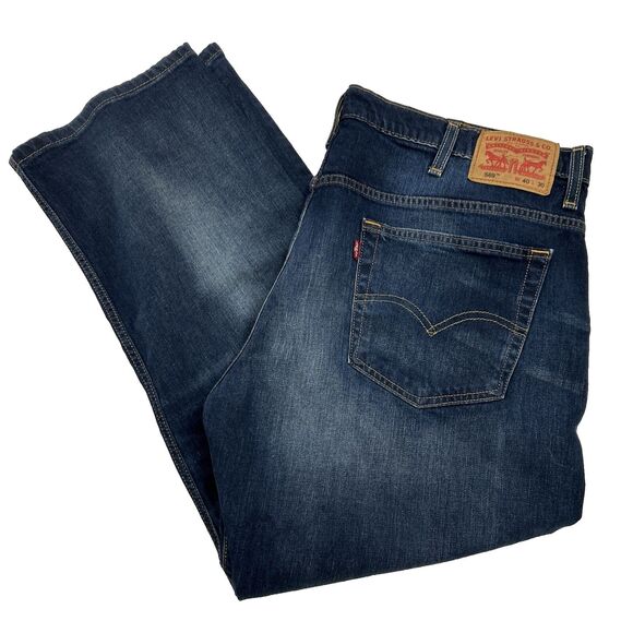 Levi's 569 Straight Leg Men's Jeans, Size 40 x 30, Medium Wash Blue, Cotton - Picture 1 of 8